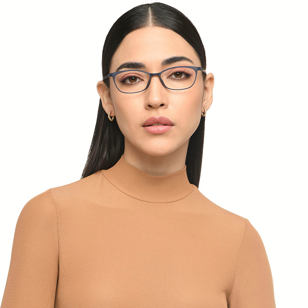 Lenskart Air Online Sky Blue Full Rim Cat Eye left side