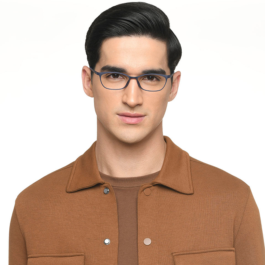 Lenskart Air Online Sky Blue Full Rim Cat Eye left side