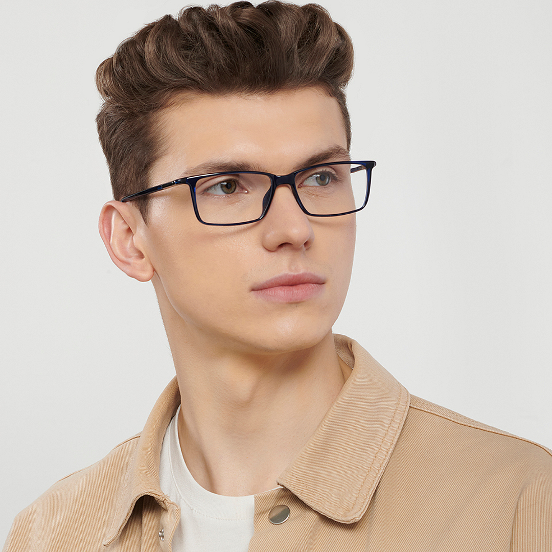 Lenskart Air Sky Blue Full Rim Rectangle right side