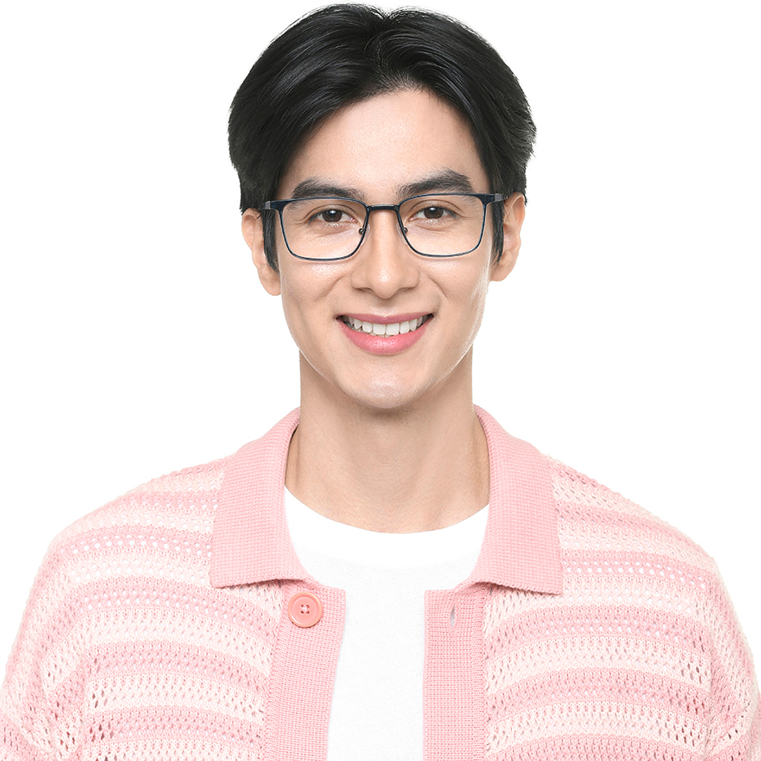 Lenskart Air Online Sky Blue Full Rim Rectangle left side