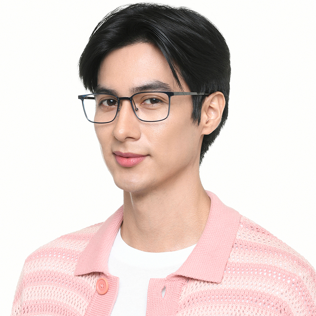 Lenskart Air Online Sky Blue Full Rim Rectangle right side