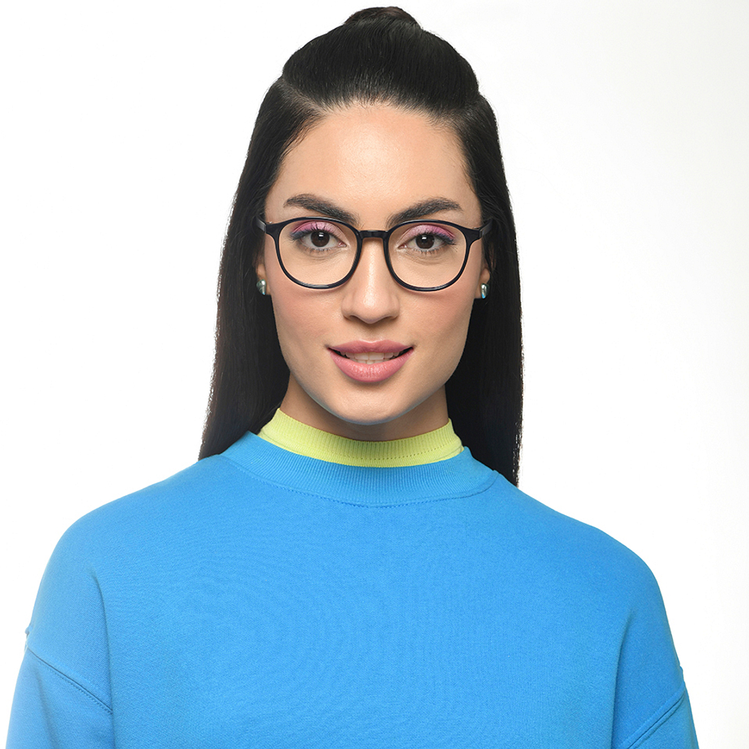 Lenskart Air Online Blue Transparent Full Rim Round right side