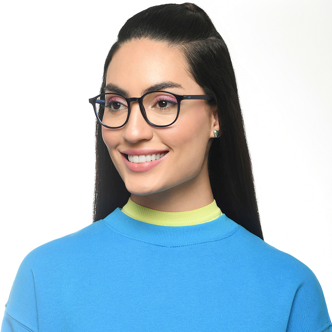 Lenskart Air Online Blue Transparent Full Rim Round left side