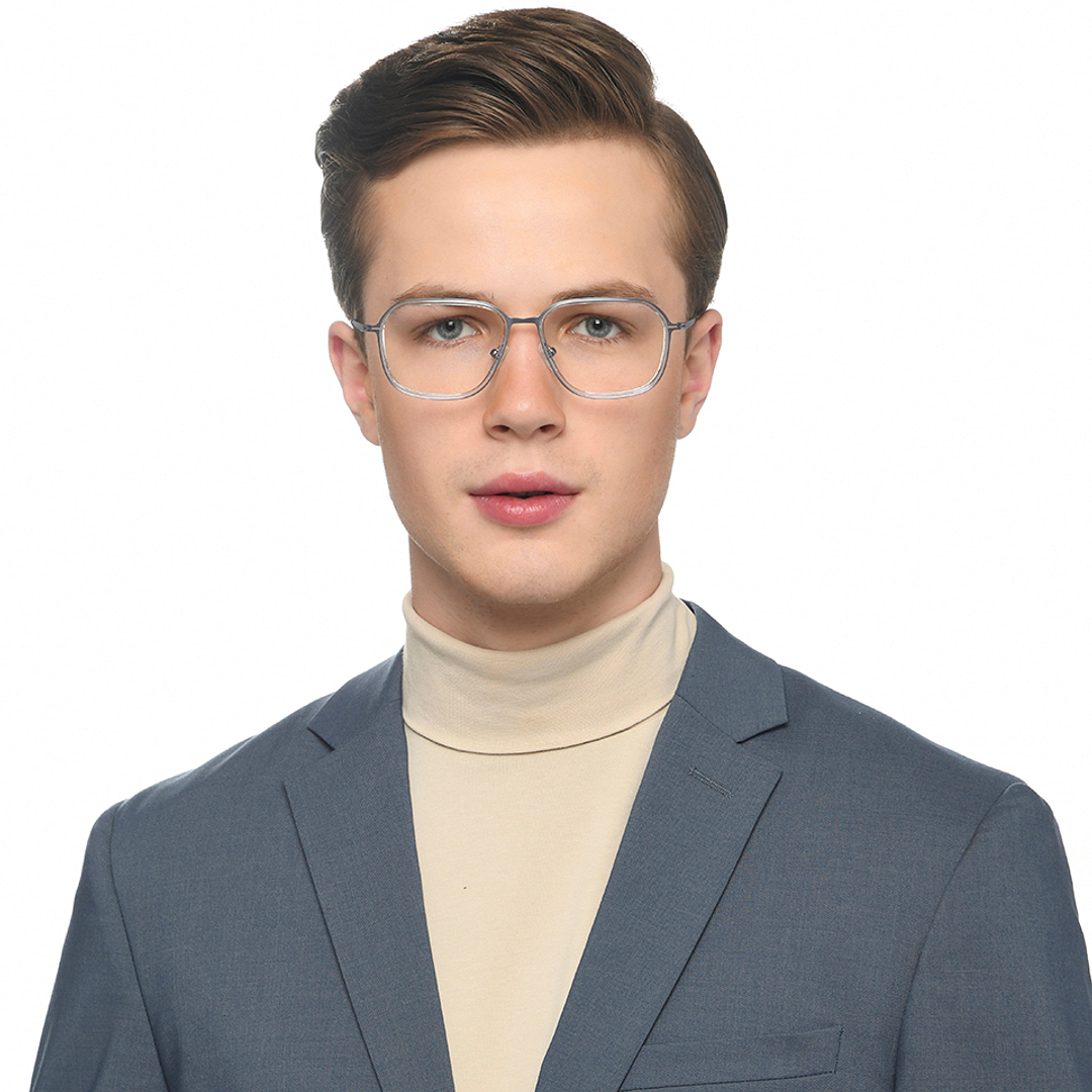 Lenskart Air Online Blue Transparent Full Rim Square left side