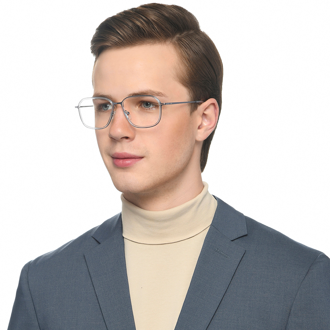 Lenskart Air Online Blue Transparent Full Rim Square right side