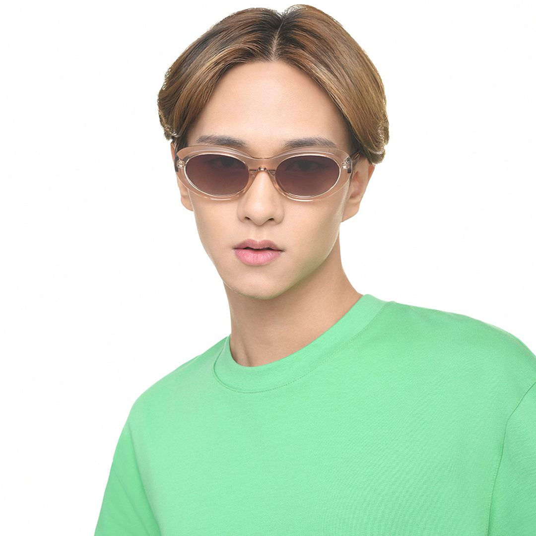 Lenskart Brown Transparent Full Rim Round right side