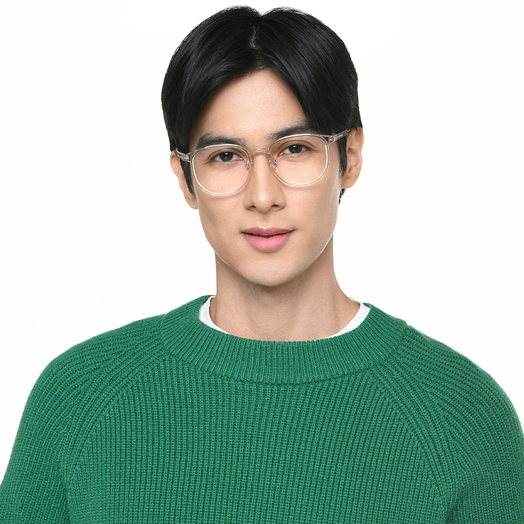 Lenskart Brown Transparent Full Rim Square left side