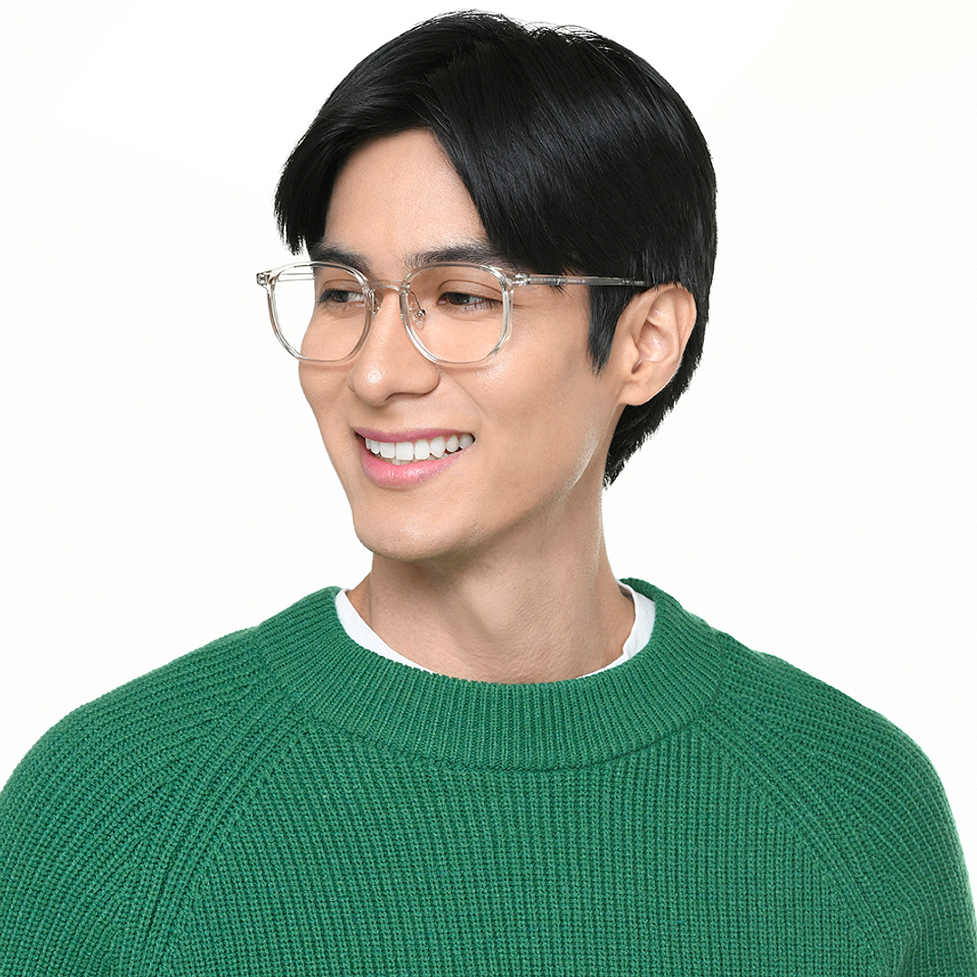 Lenskart Brown Transparent Full Rim Square right side