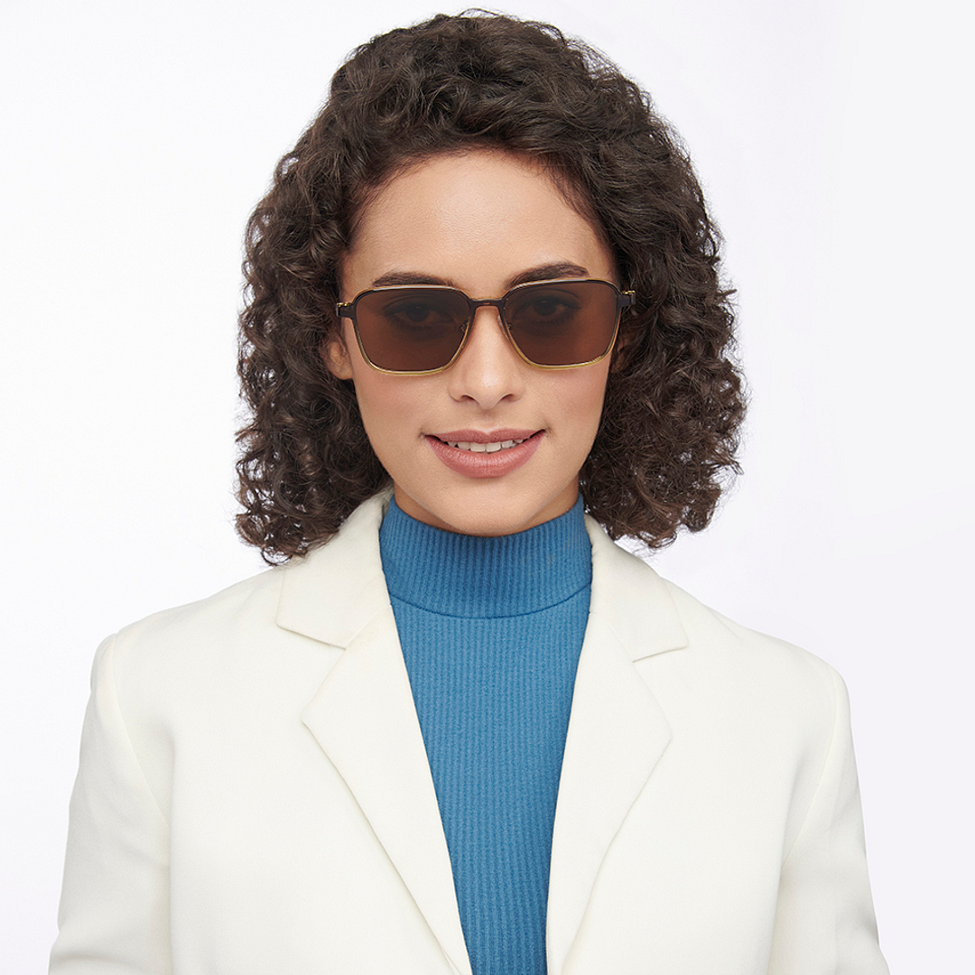 Lenskart Air Online Gold Full Rim Round right side