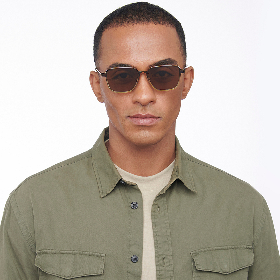 Lenskart Air Online Gold Full Rim Round left side