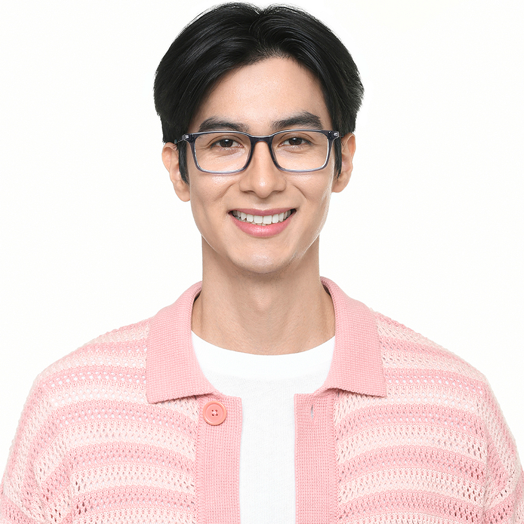 Lenskart Air Light Gray Full Rim Rectangle left side