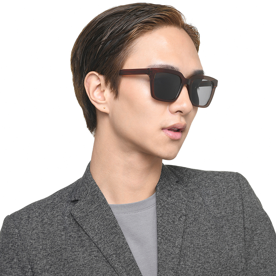 Lenskart Brown Transparent Full Rim Square left side