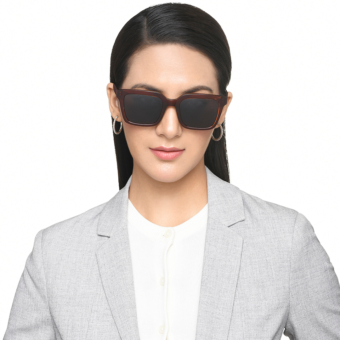 Lenskart Brown Transparent Full Rim Square right side