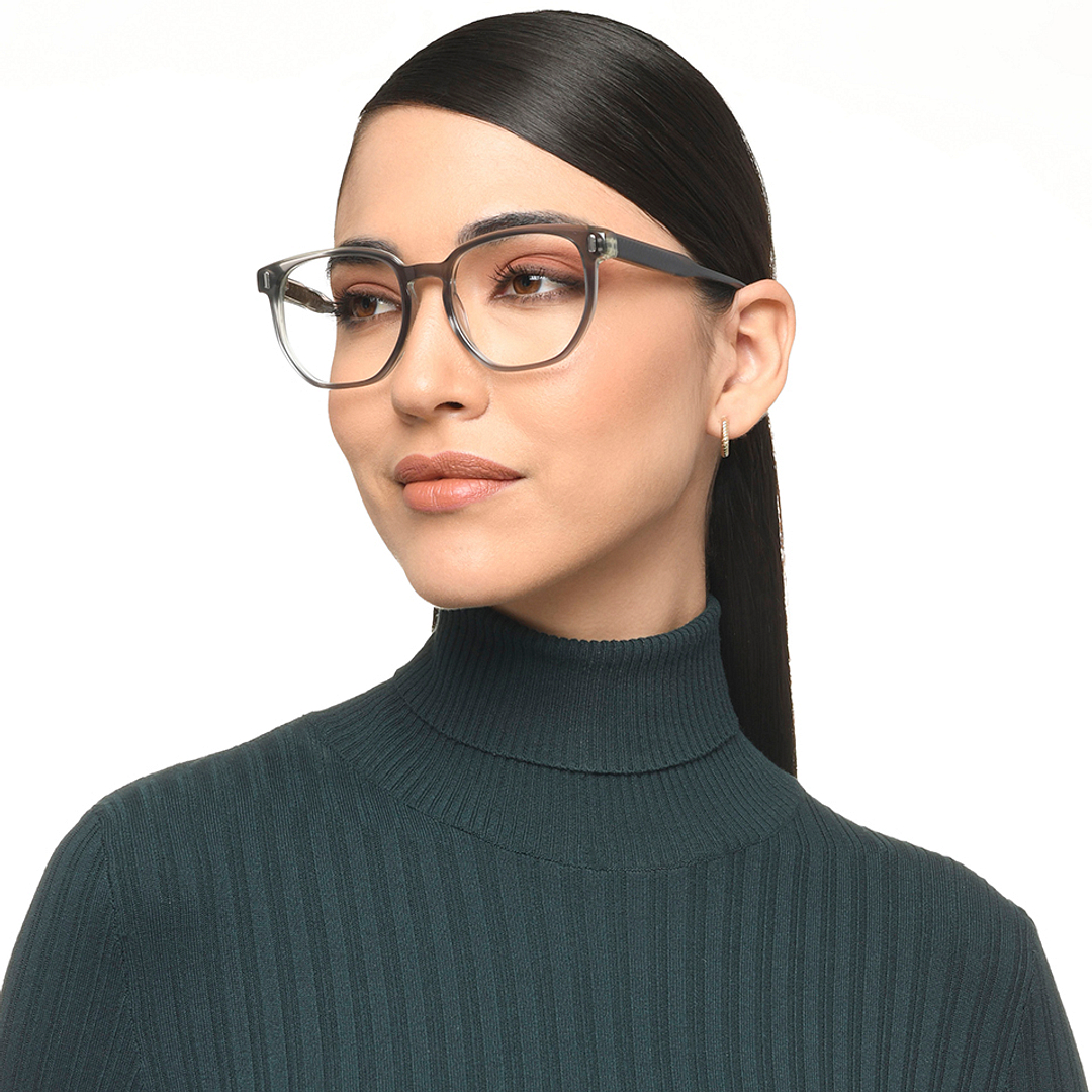 Lenskart Light Gray Full Rim Geometric right side