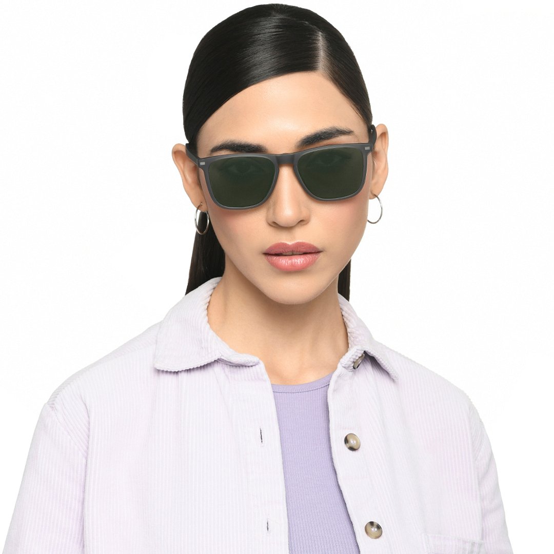 Lenskart Air Light Gray Full Rim Square left side