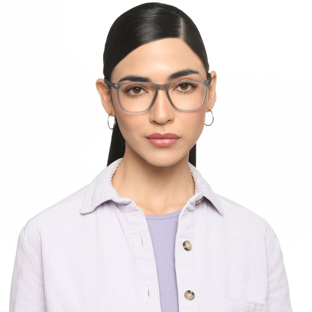 Lenskart Air Light Gray Full Rim Square right side