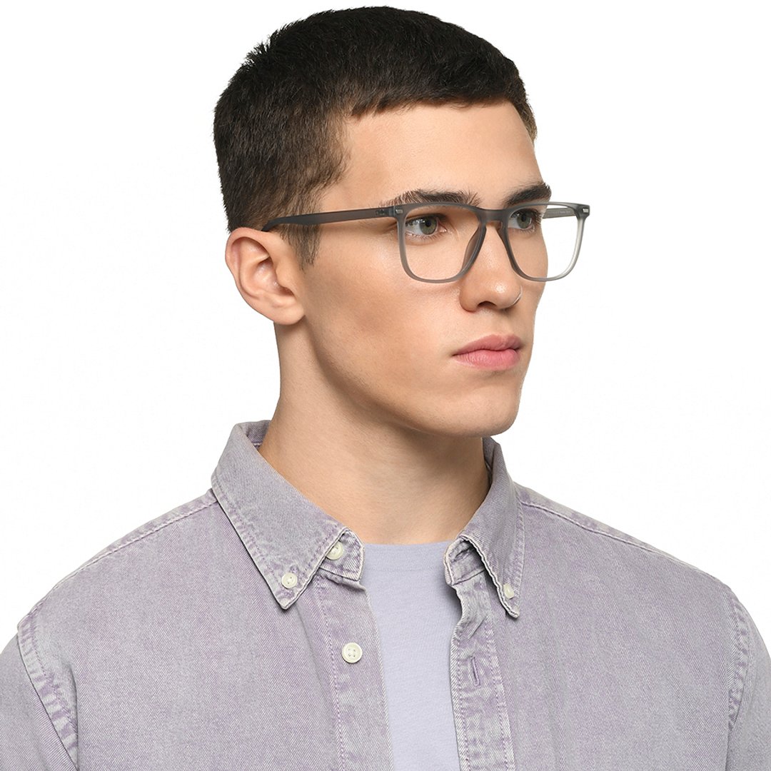 Lenskart Air Light Gray Full Rim Square right side