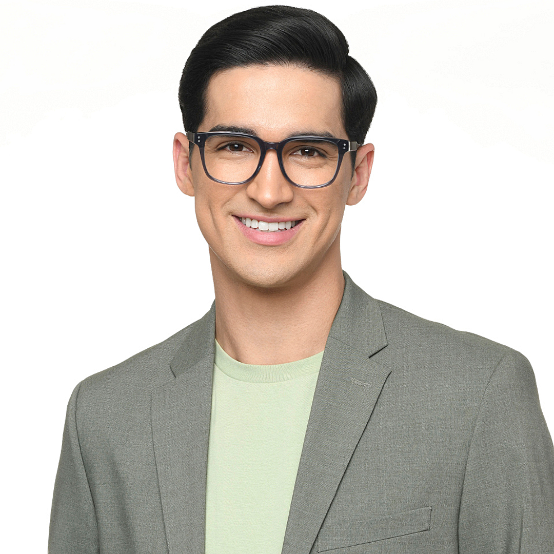 Lenskart Light Gray Full Rim Square left side