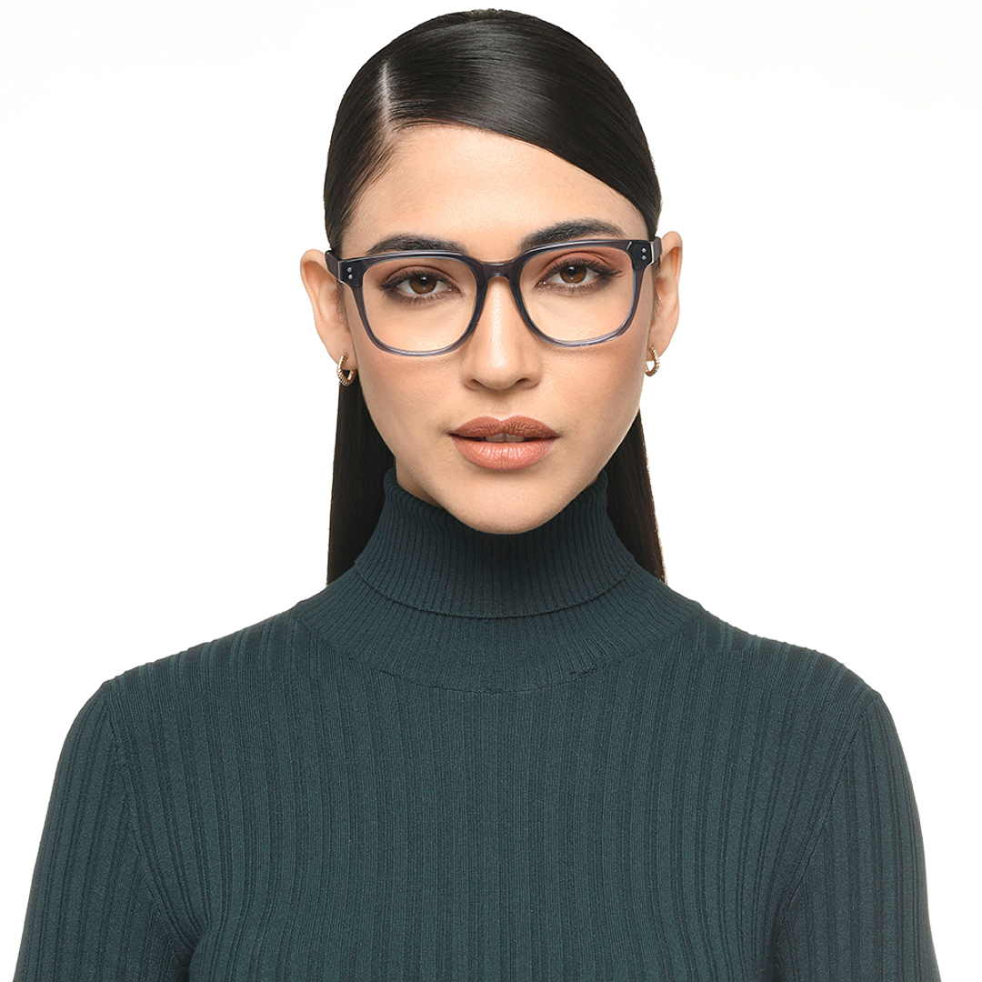 Lenskart Light Gray Full Rim Square left side