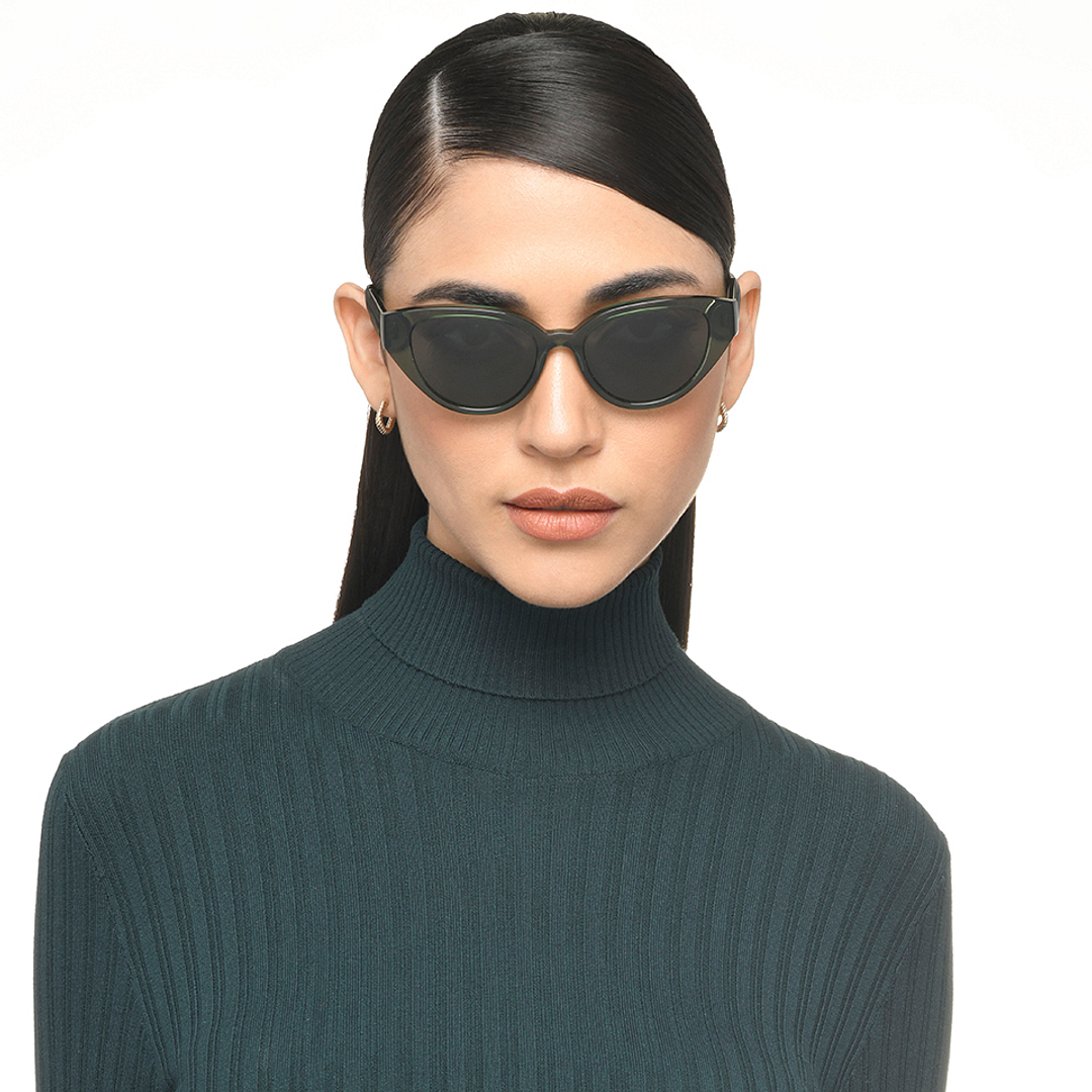 Lenskart Green Full Rim Cat Eye left side