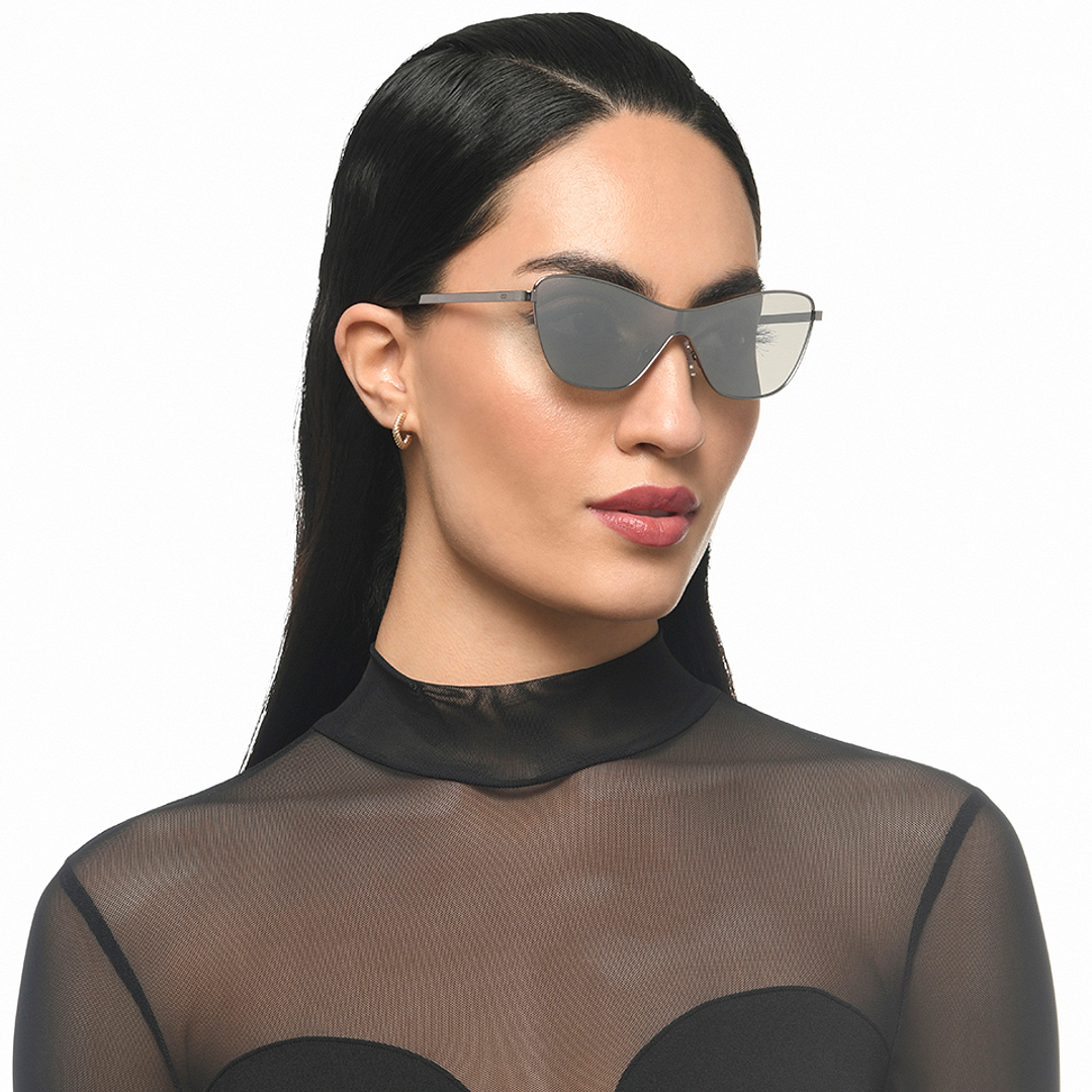 Lenskart Studio Online Gunmetal Full Rim Cat Eye left side