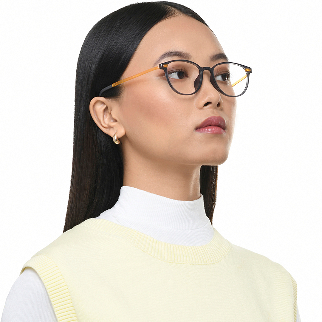 Lenskart Air Online Light Gray Full Rim Round right side