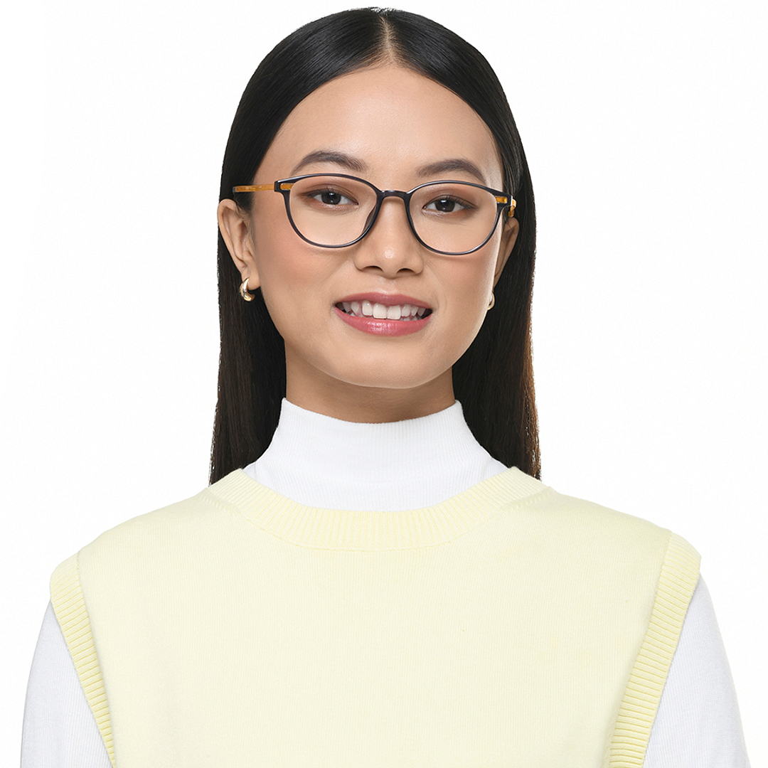 Lenskart Air Online Light Gray Full Rim Round left side