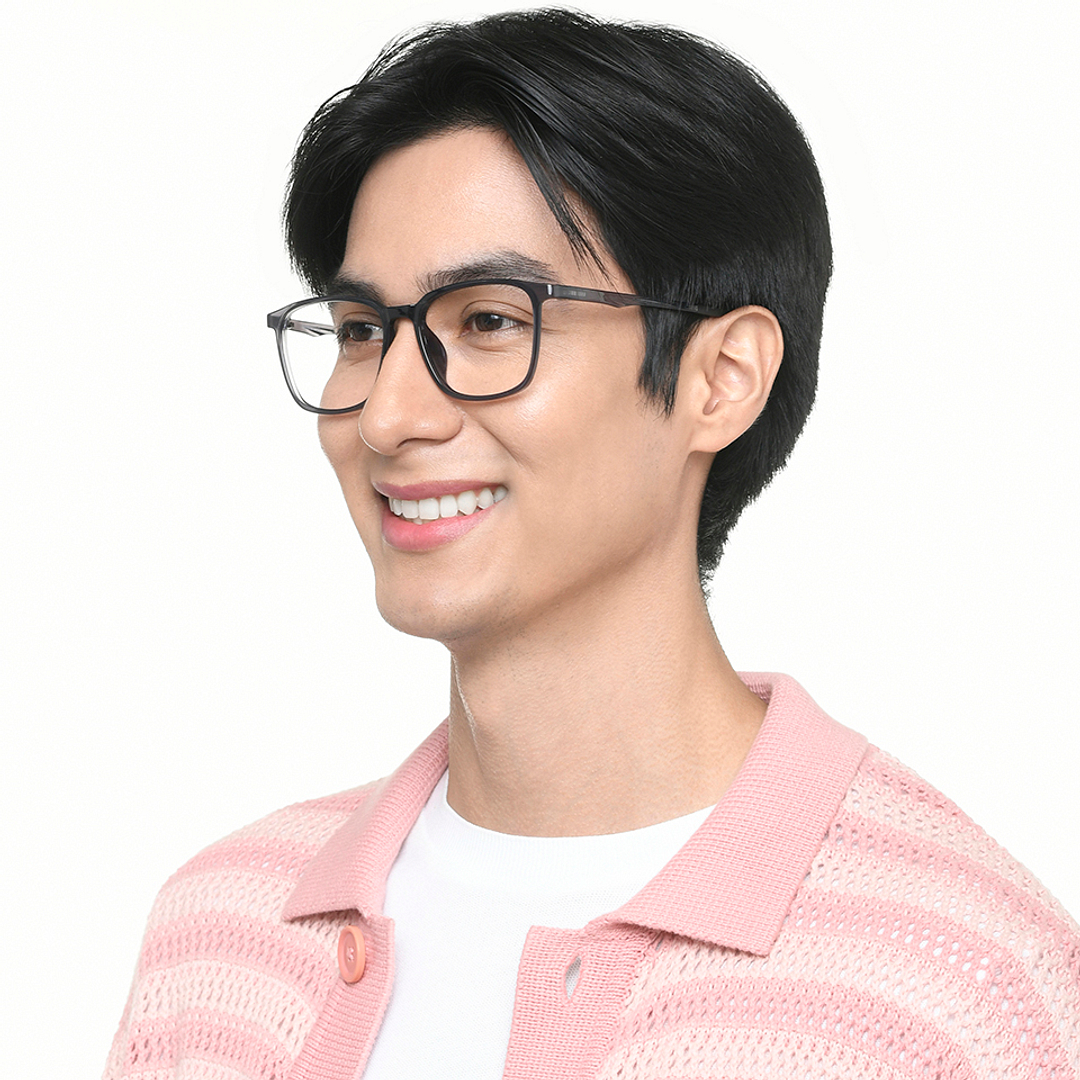 Lenskart Air Gray Transparent Full Rim Square right side