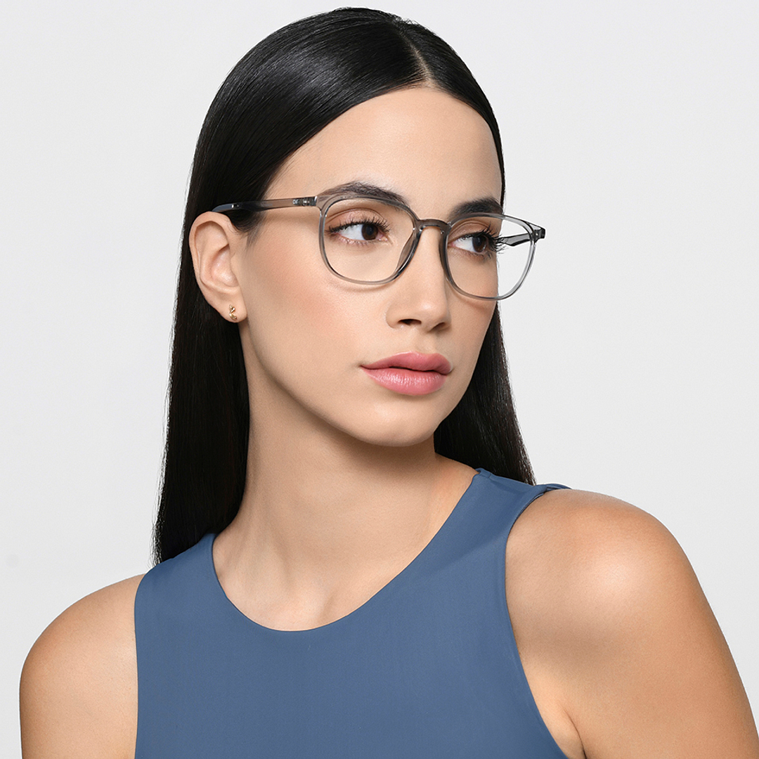 Lenskart Air Online Gray Transparent Full Rim Square right side