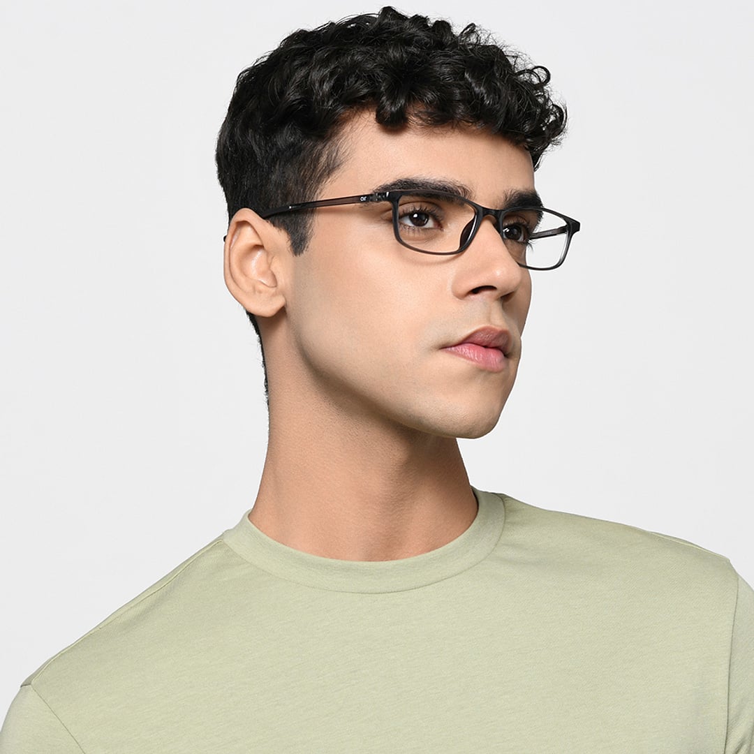 Lenskart Air Online Gray Transparent Full Rim Rectangle right side