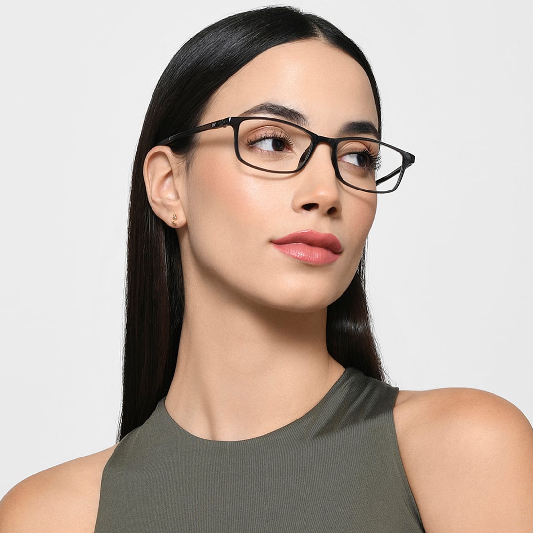 Lenskart Air Online Gray Transparent Full Rim Rectangle right side