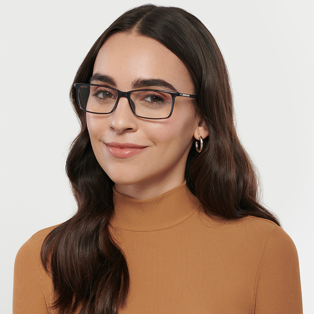 Lenskart Air Gray Transparent Full Rim Rectangle right side