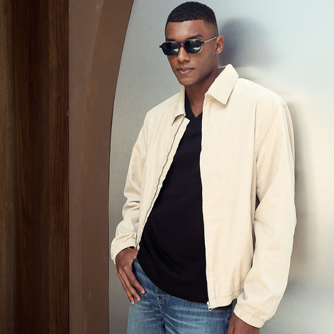 Lenskart Air Gray Transparent Full Rim Square left side