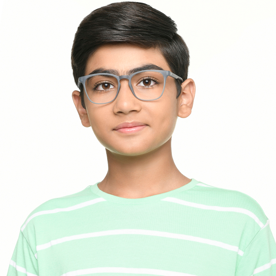 Hooper Grey Stone Full Rim Square left side