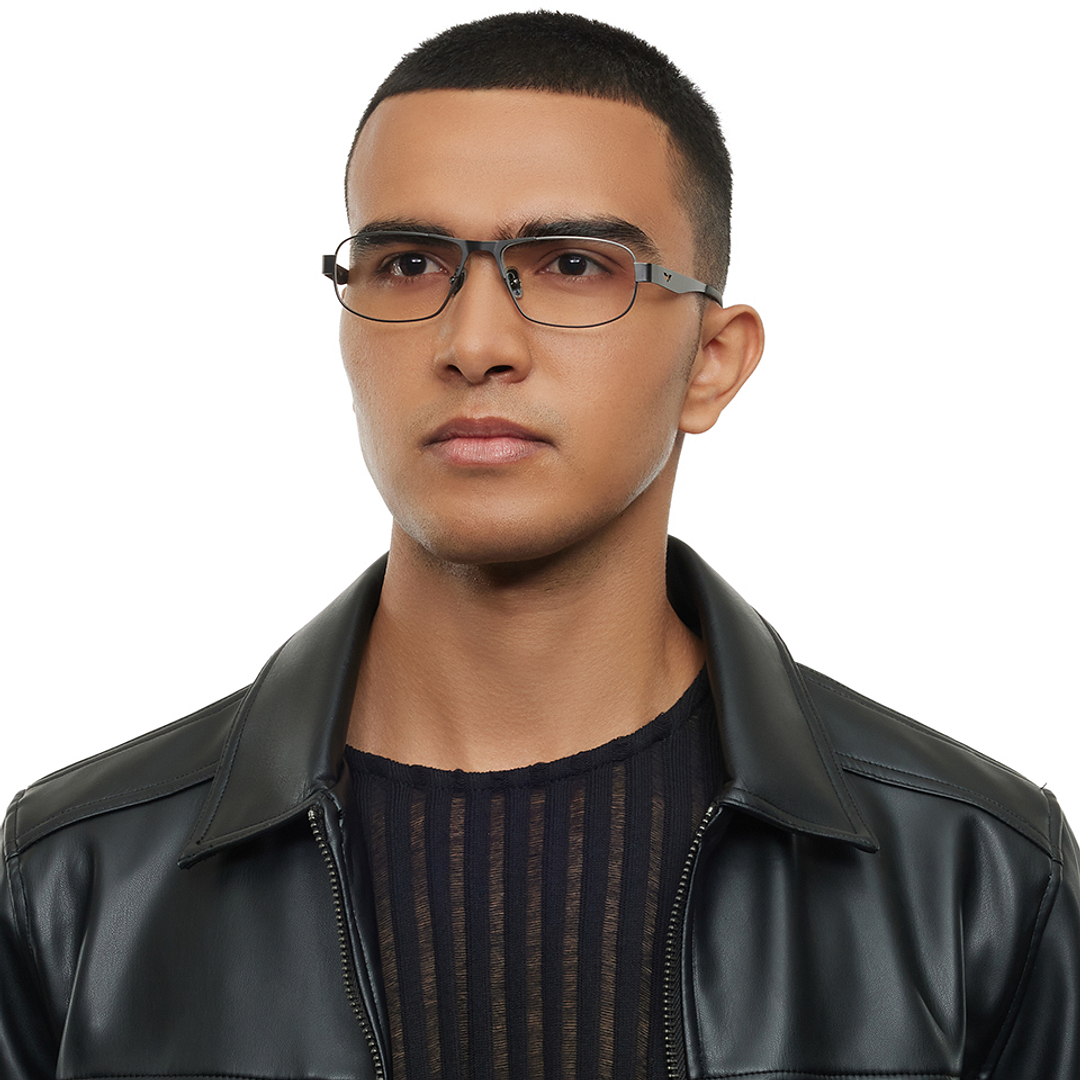 Lenskart STUDIO Mid Gunmetal Full Rim Rectangle right side