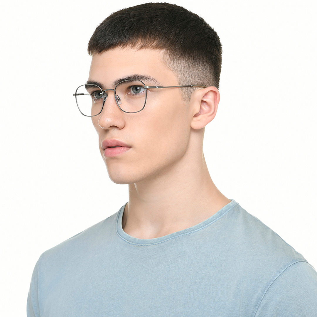 Lenskart Air Mid Gunmetal Full Rim Round left side