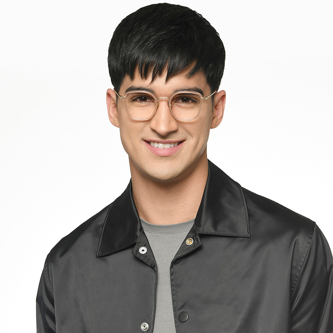 Le Petit Lunetier Gold Full Rim Cat Eye left side