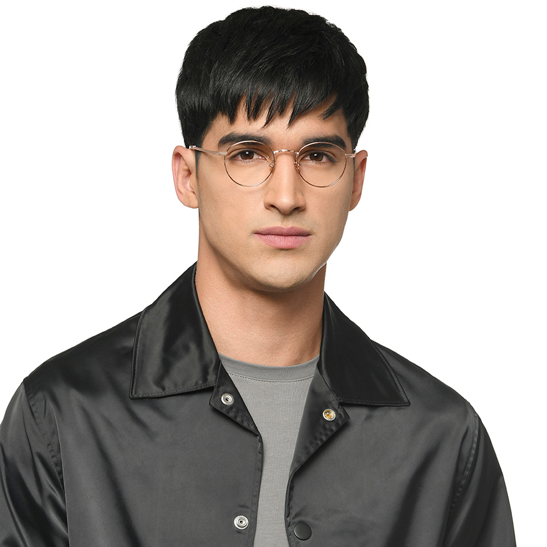 Le Petit Lunetier Gold Full Rim Round left side