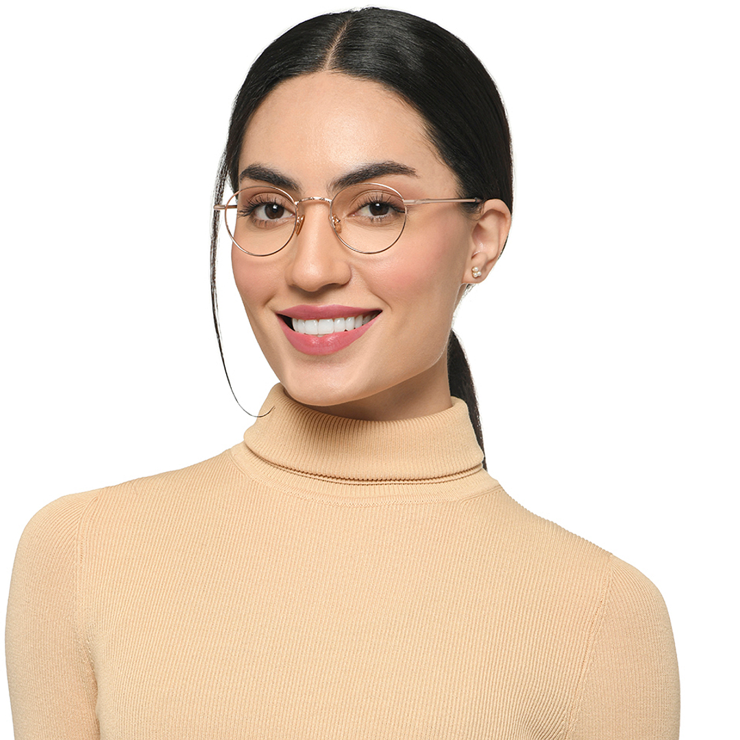 Le Petit Lunetier Gold Full Rim Round left side