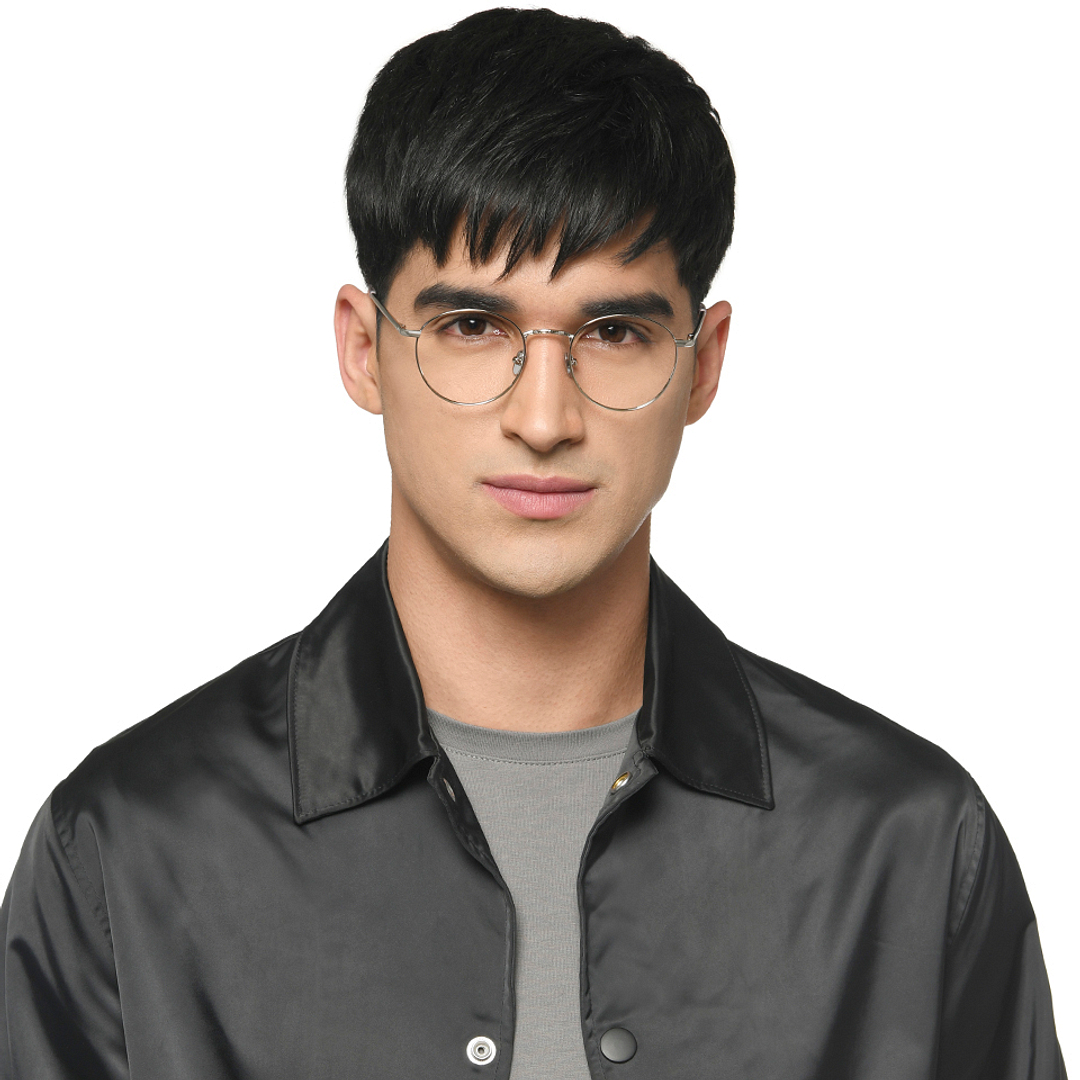 Le Petit Lunetier Silver Full Rim Round left side