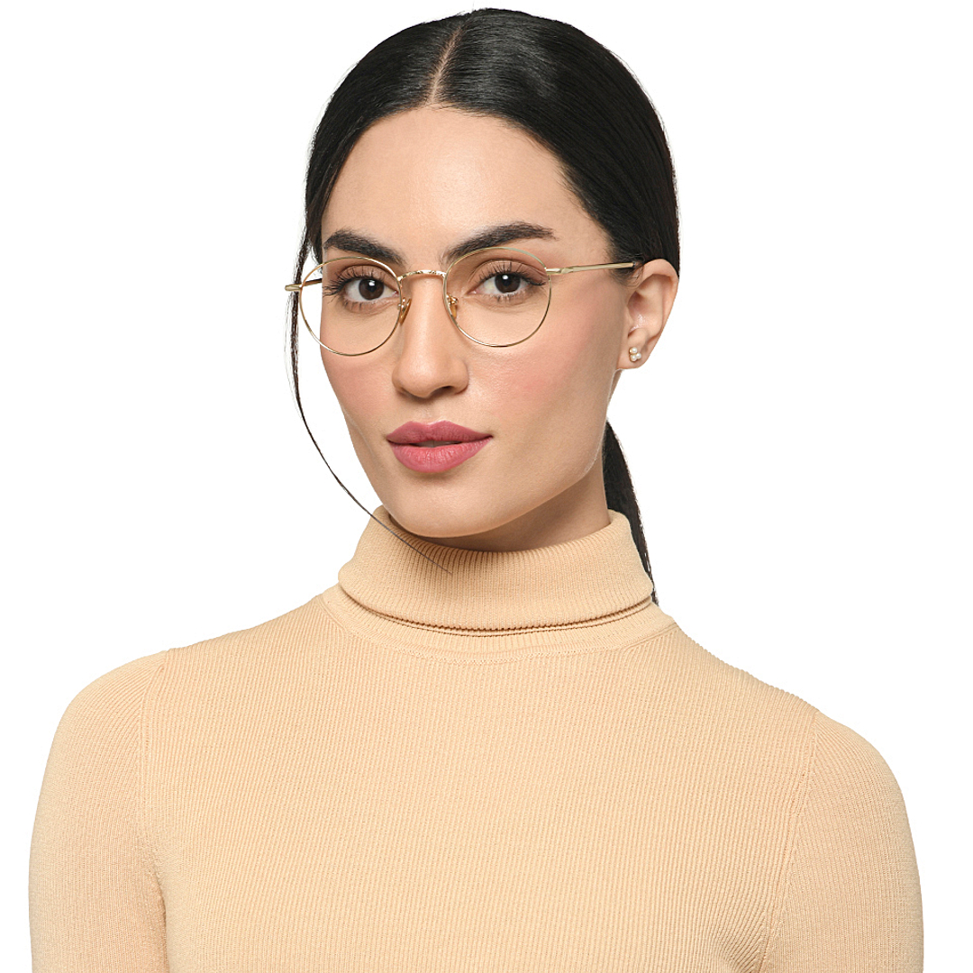 Le Petit Lunetier Gold Full Rim Round left side