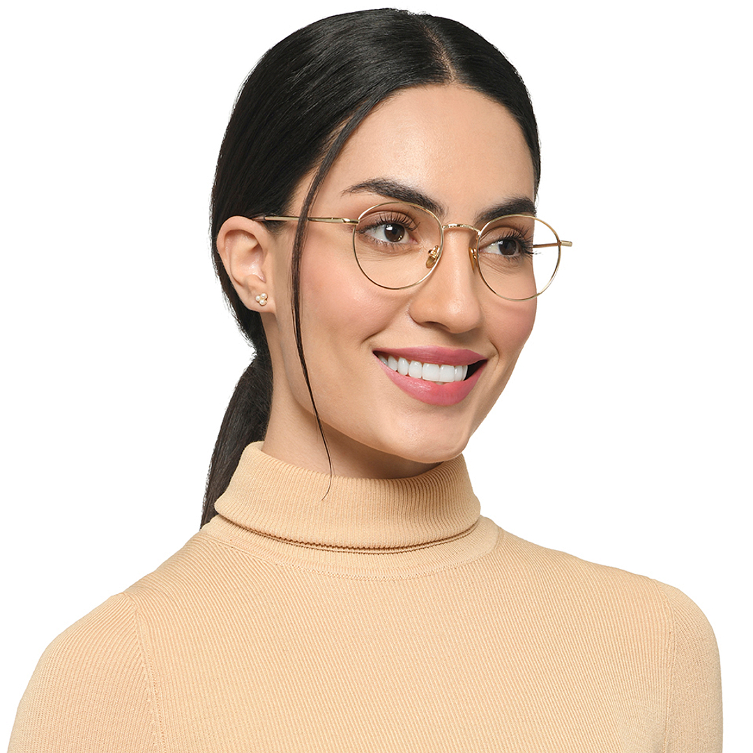 Le Petit Lunetier Gold Full Rim Round right side