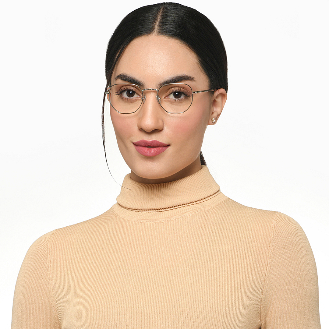 Le Petit Lunetier Silver Full Rim Geometric right side