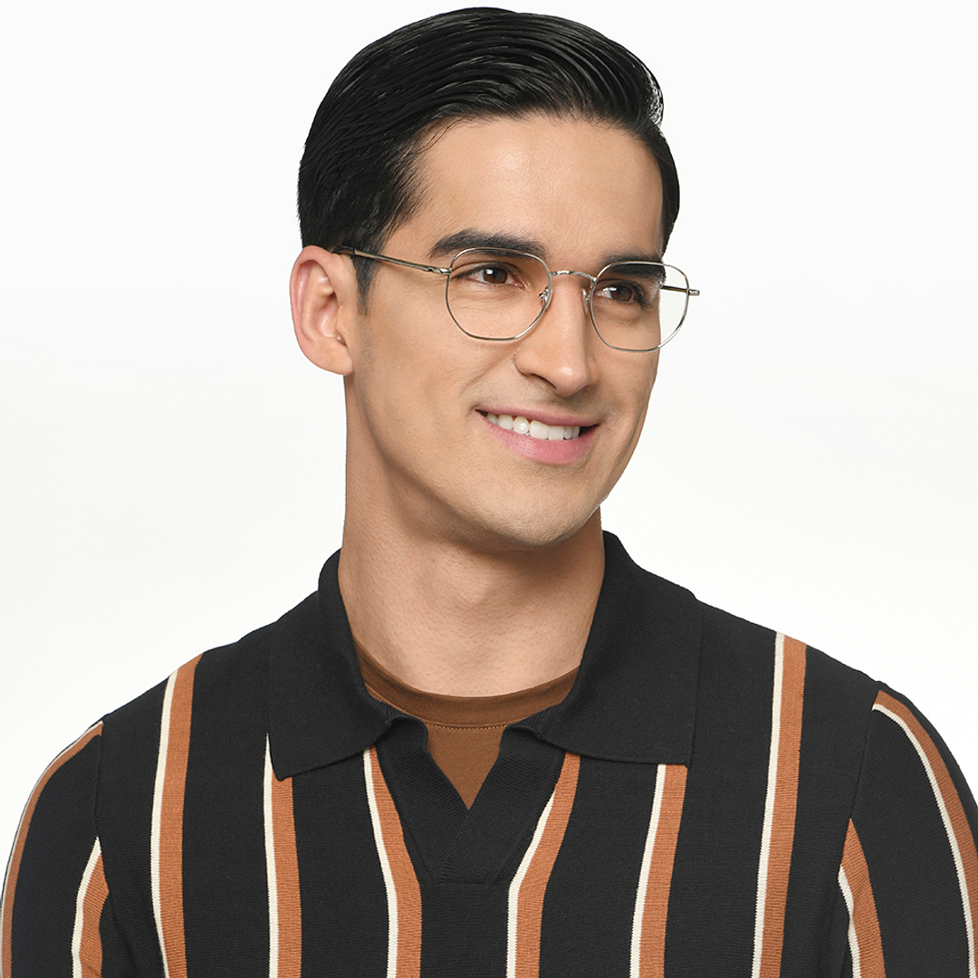 Le Petit Lunetier Silver Full Rim Geometric right side