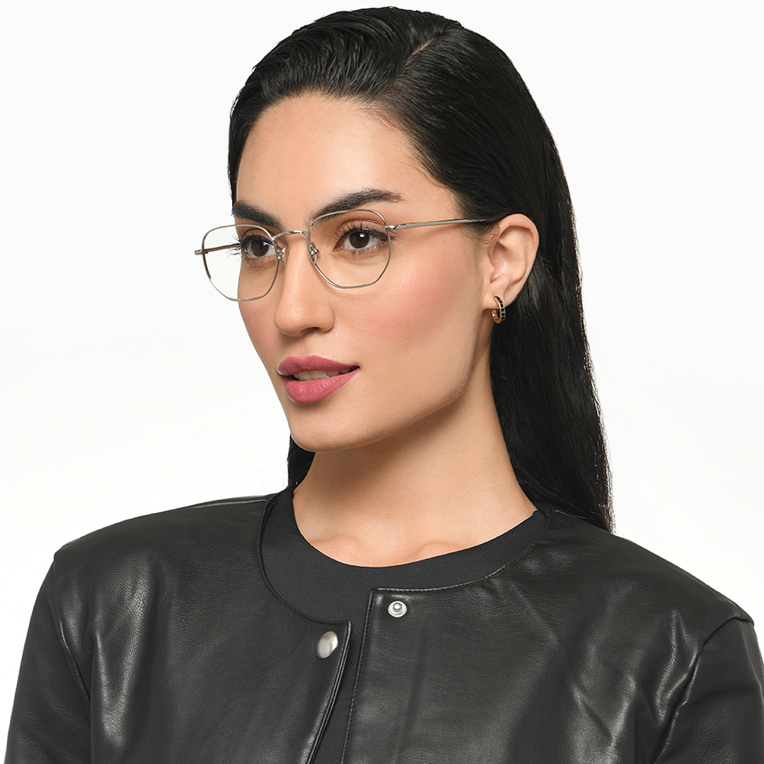 Le Petit Lunetier Silver Full Rim Geometric right side