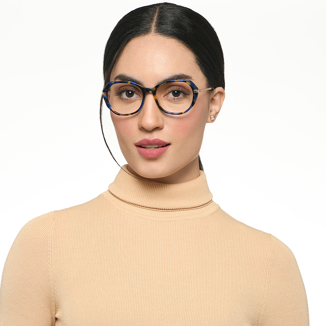 Le Petit Lunetier Tortoise Full Rim Cat Eye left side