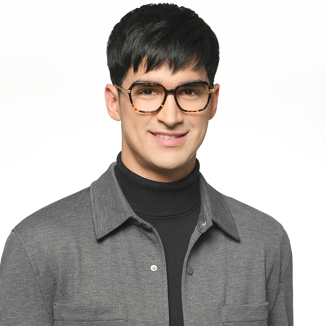 Le Petit Lunetier Tortoise Full Rim Geometric right side