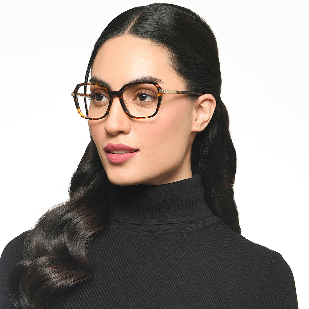 Le Petit Lunetier Tortoise Full Rim Geometric right side