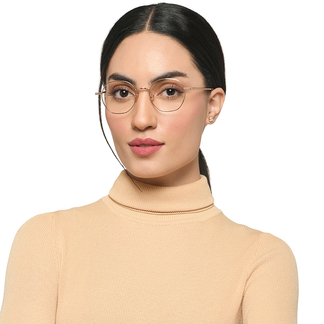 Le Petit Lunetier Gold Full Rim Round left side