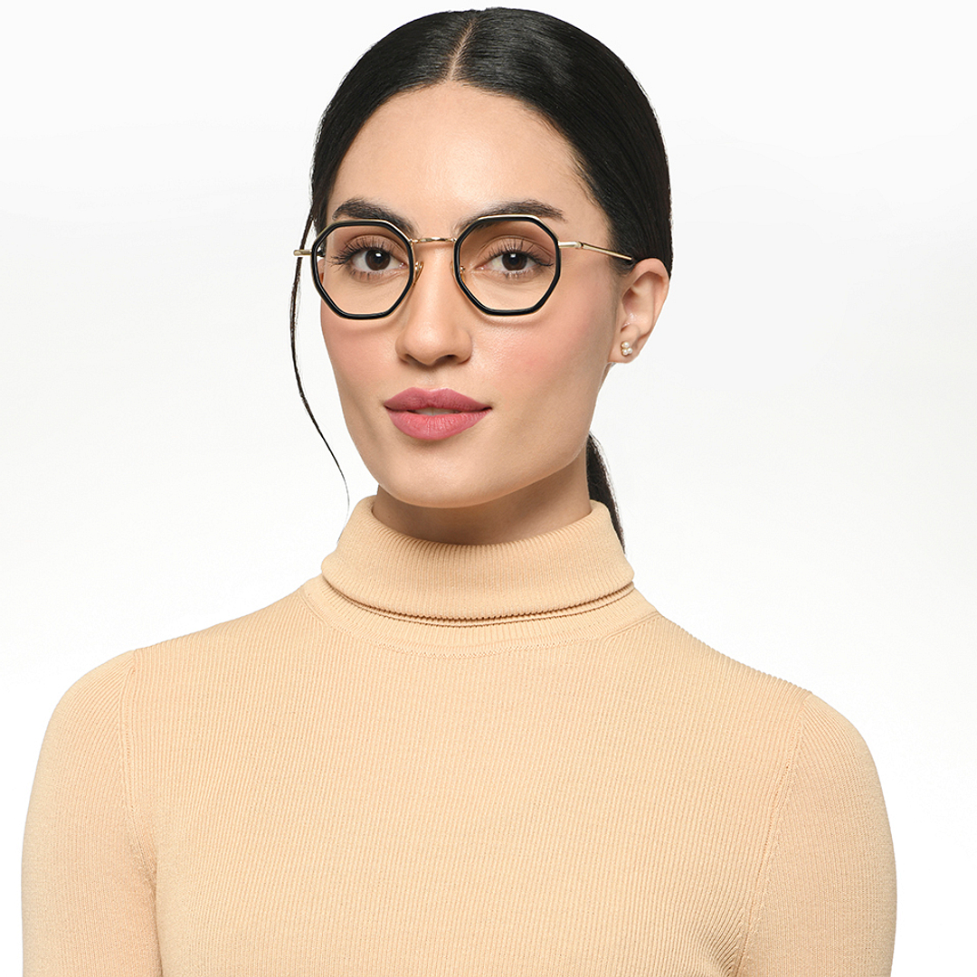 Le Petit Lunetier Black Full Rim Geometric right side